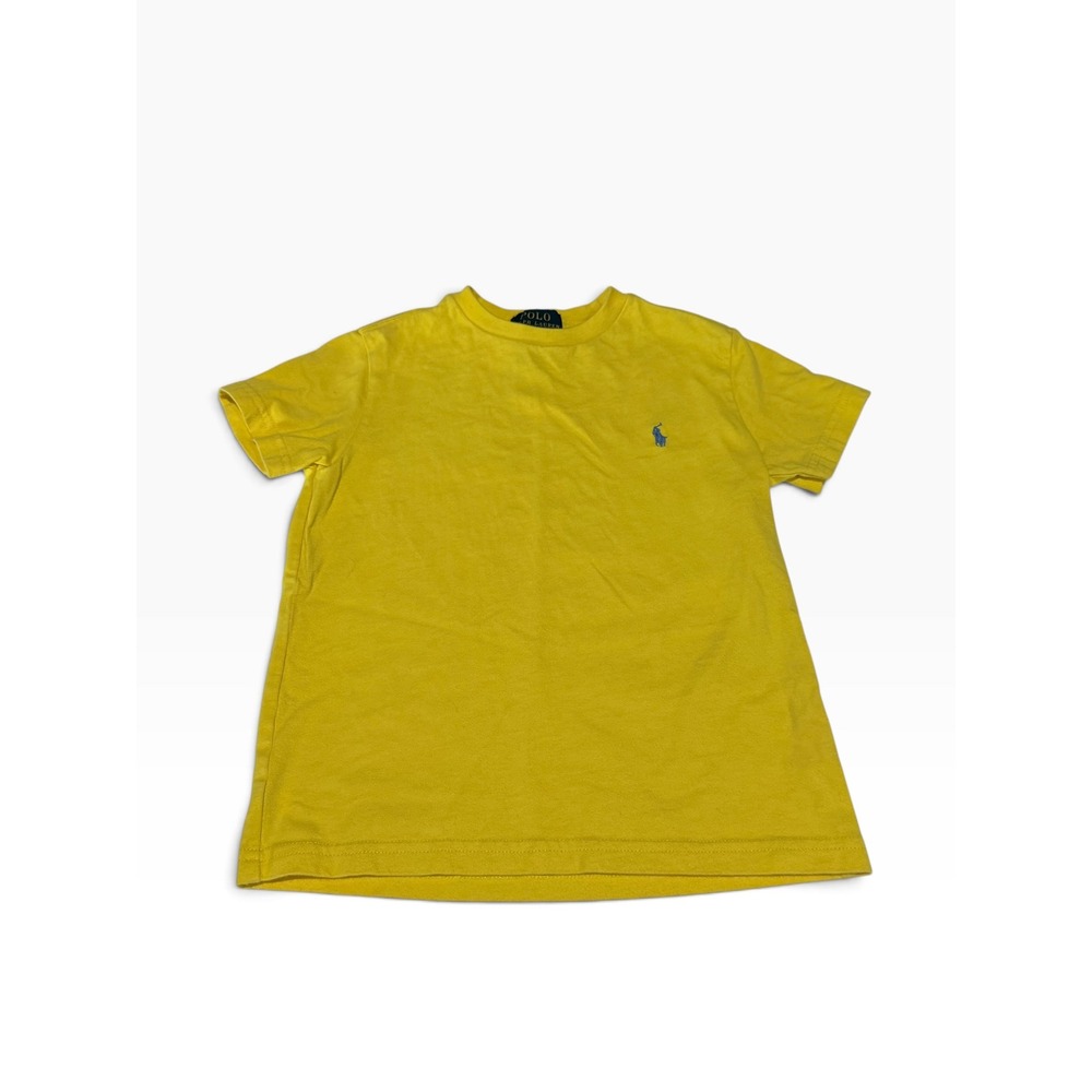 Polo Ralph Lauren Kids Yellow Short Sleeve Pony Logo Cotton T-Shirt Size 5